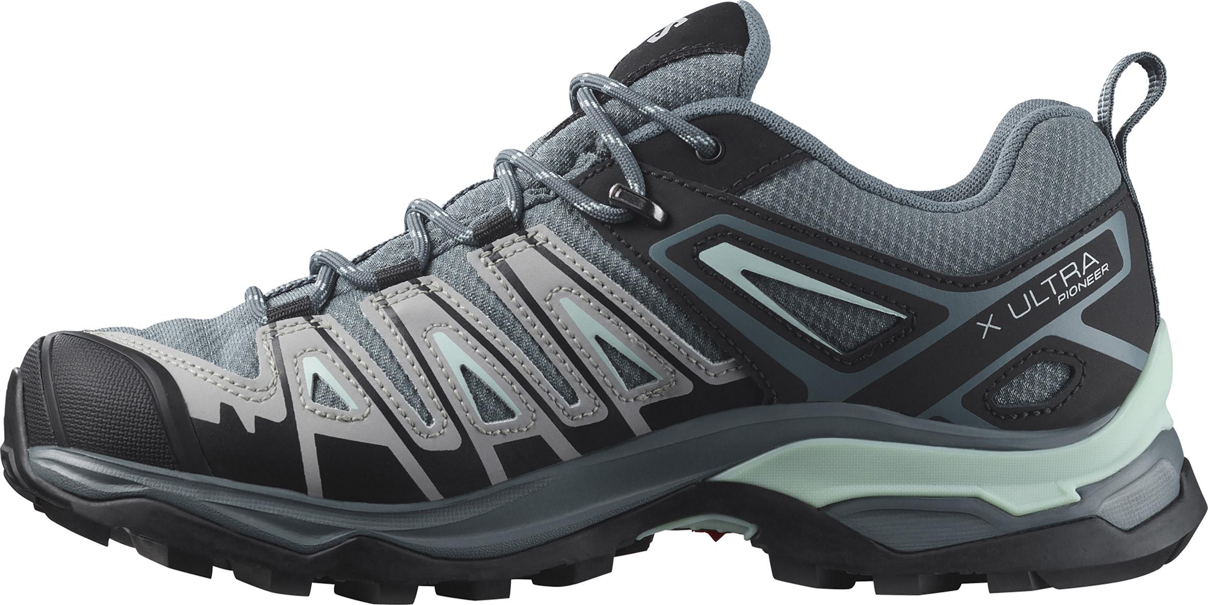 Salomon Womens X Ultra Pioneer Gore-tex Hiking Shoes - Stormy Weather/alloy