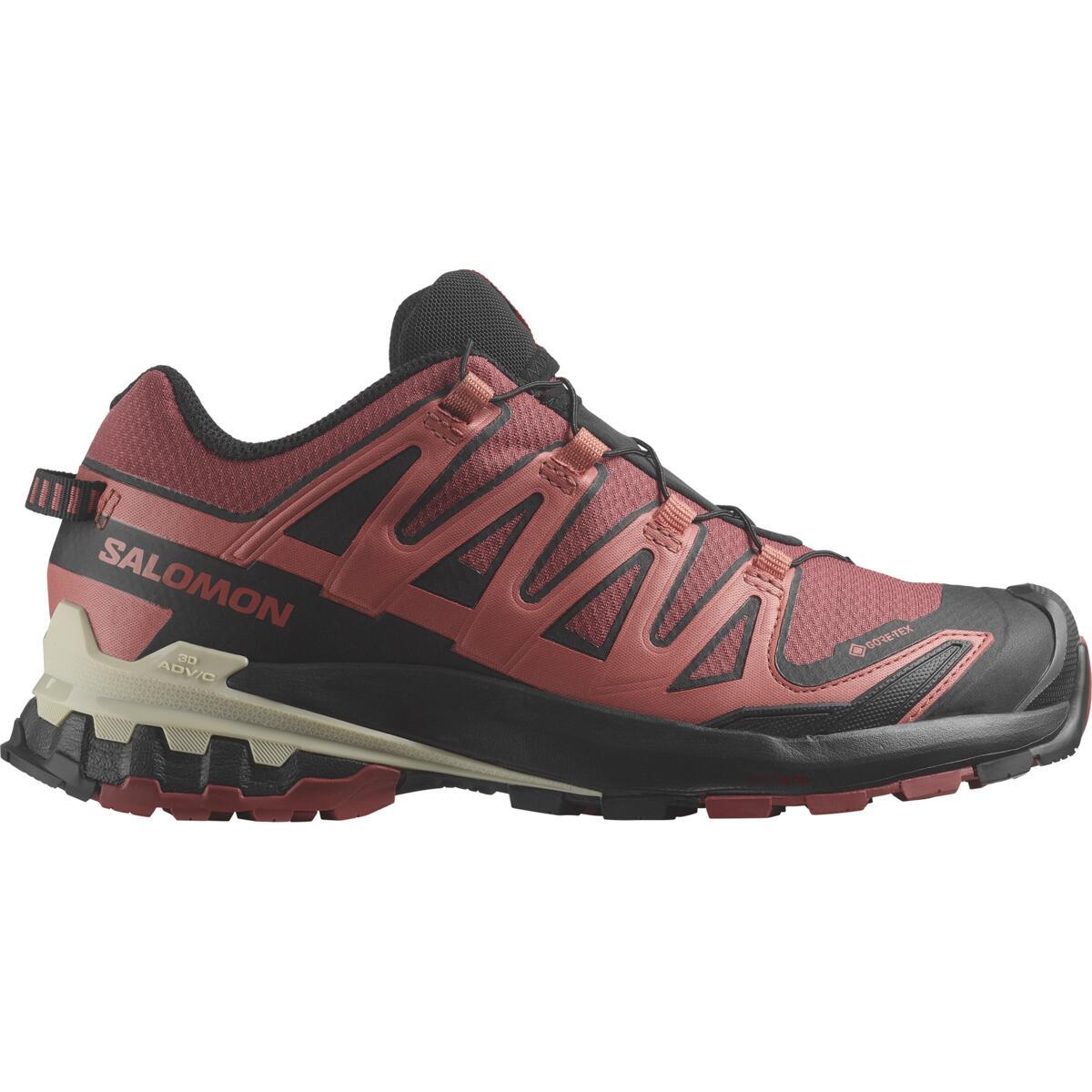 Salomon Womens Xa Pro 3d V9 Gore-tex Trail Running Shoes - Cow Hide/black/faded Rose