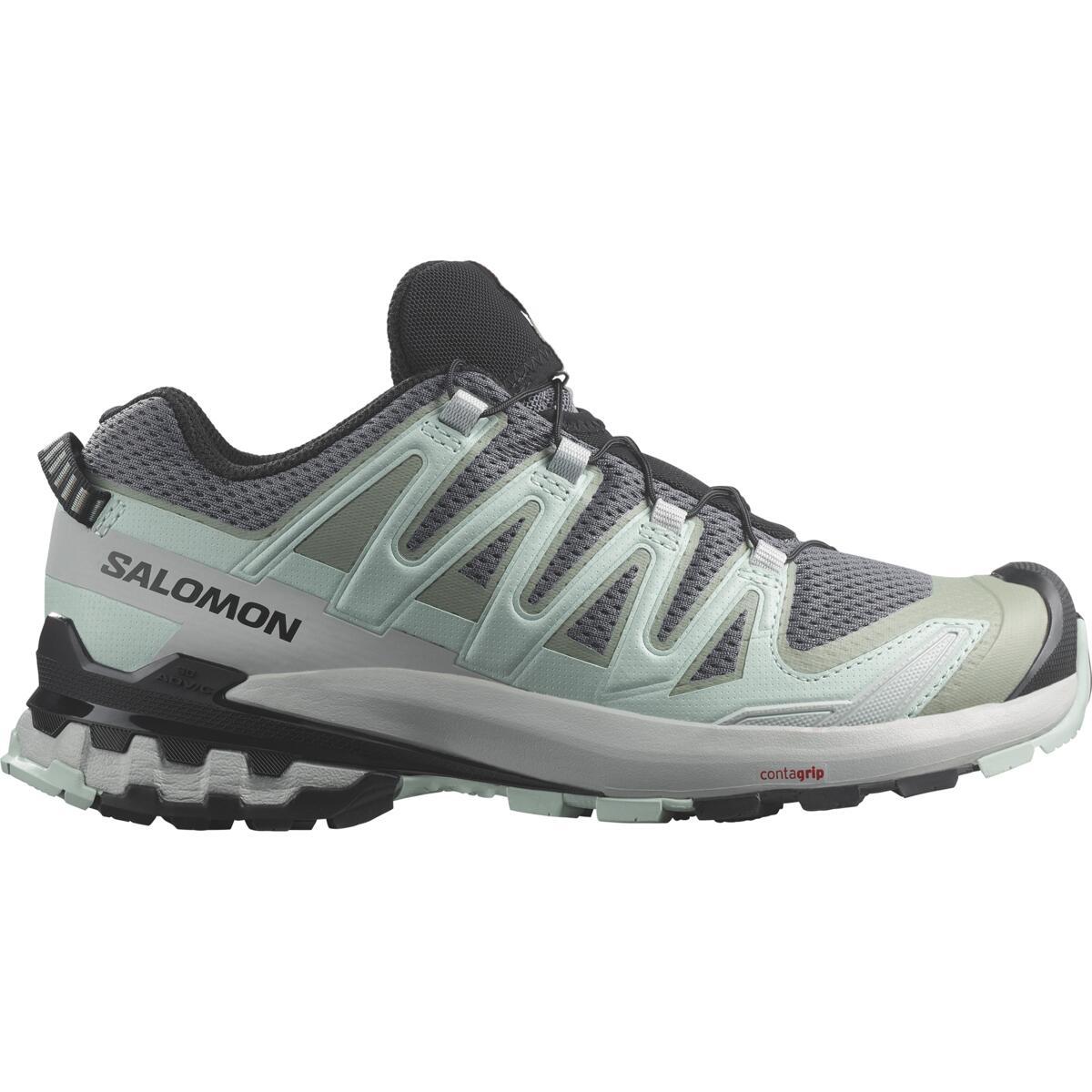 Salomon Womens Xa Pro 3d V9 Trail Running Shoes - Quiet Shade/lily Pad/blue Haze