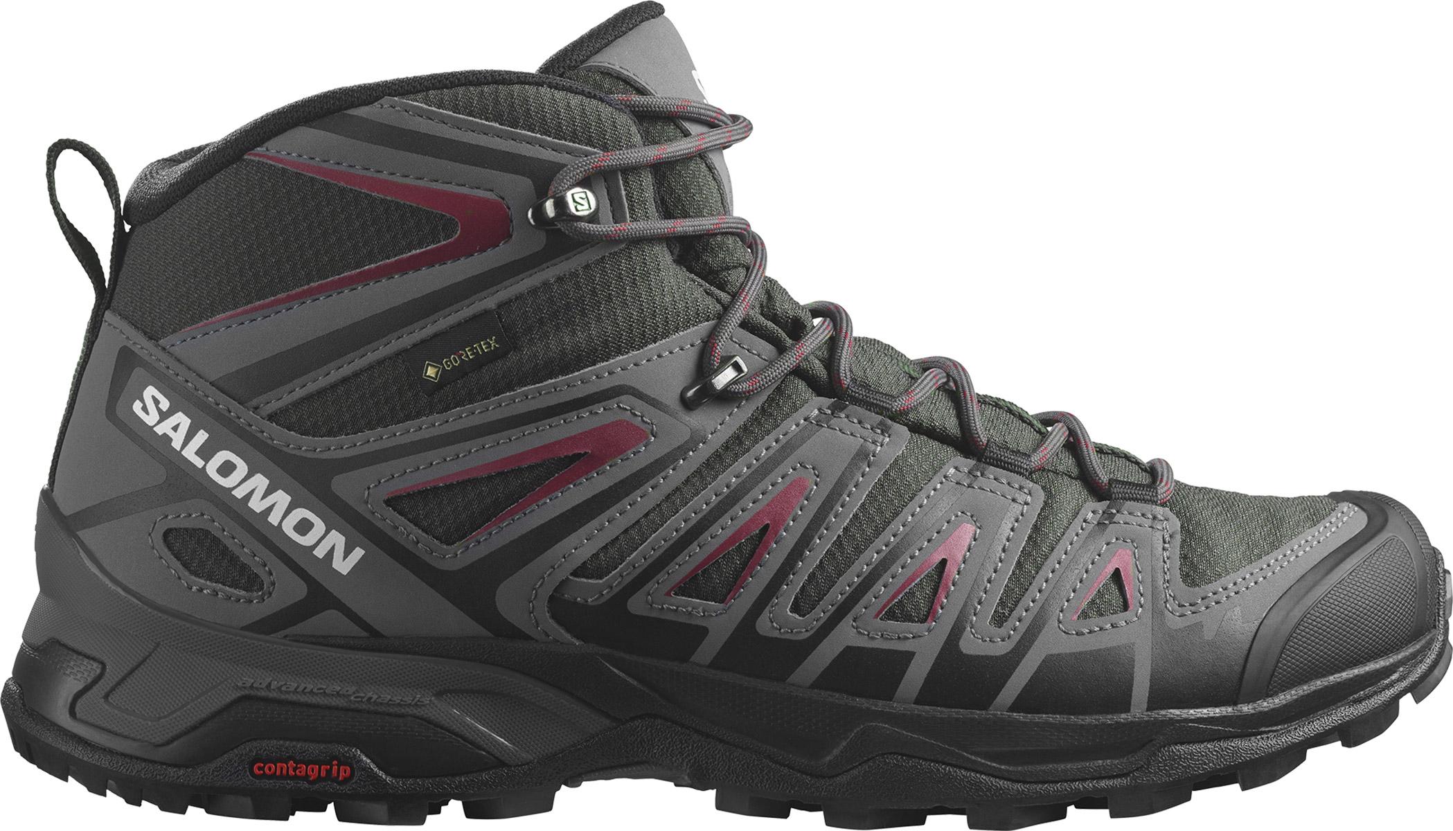 Salomon X Ultra Pioneer Mid Gore-tex Hiking Shoes - Peat/quiet Shade/biking Red