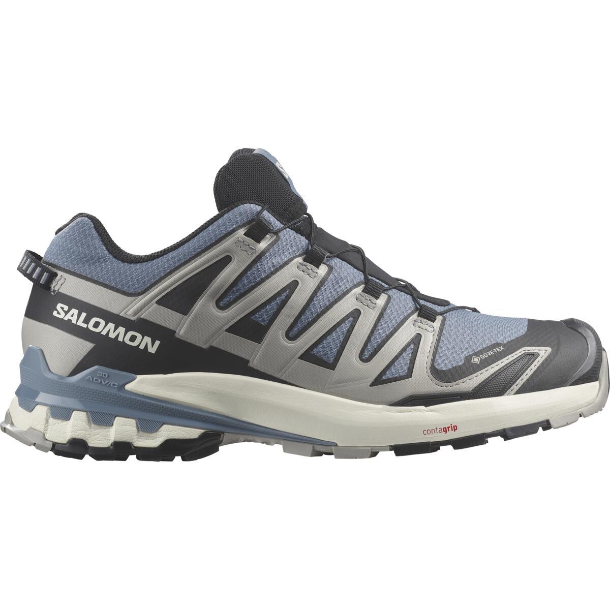 Salomon Xa Pro 3d V9 Gore-tex Trail Running Shoes - Flint Stone/black/ghost Gray