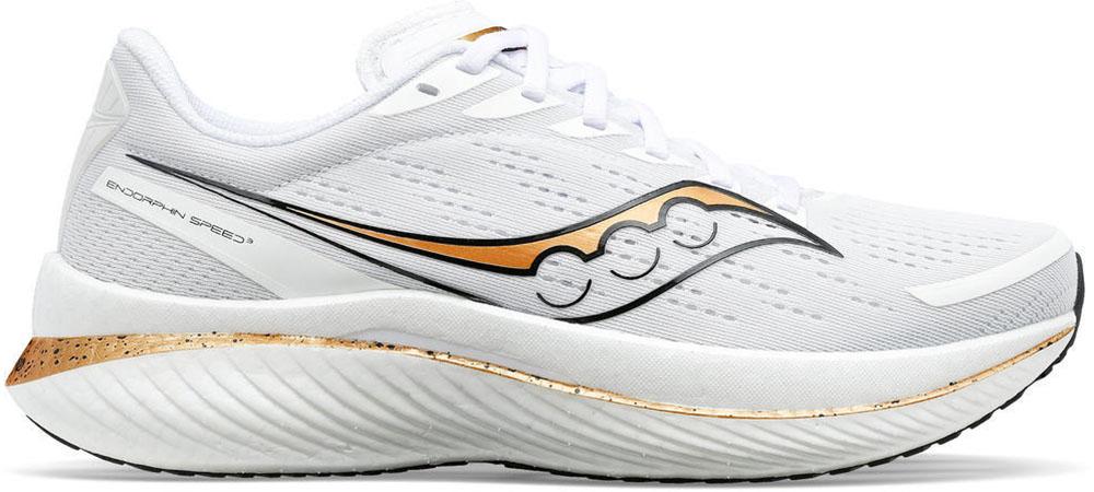 Saucony Womens Endorphin Speed 3 Running Shoes - White/gold