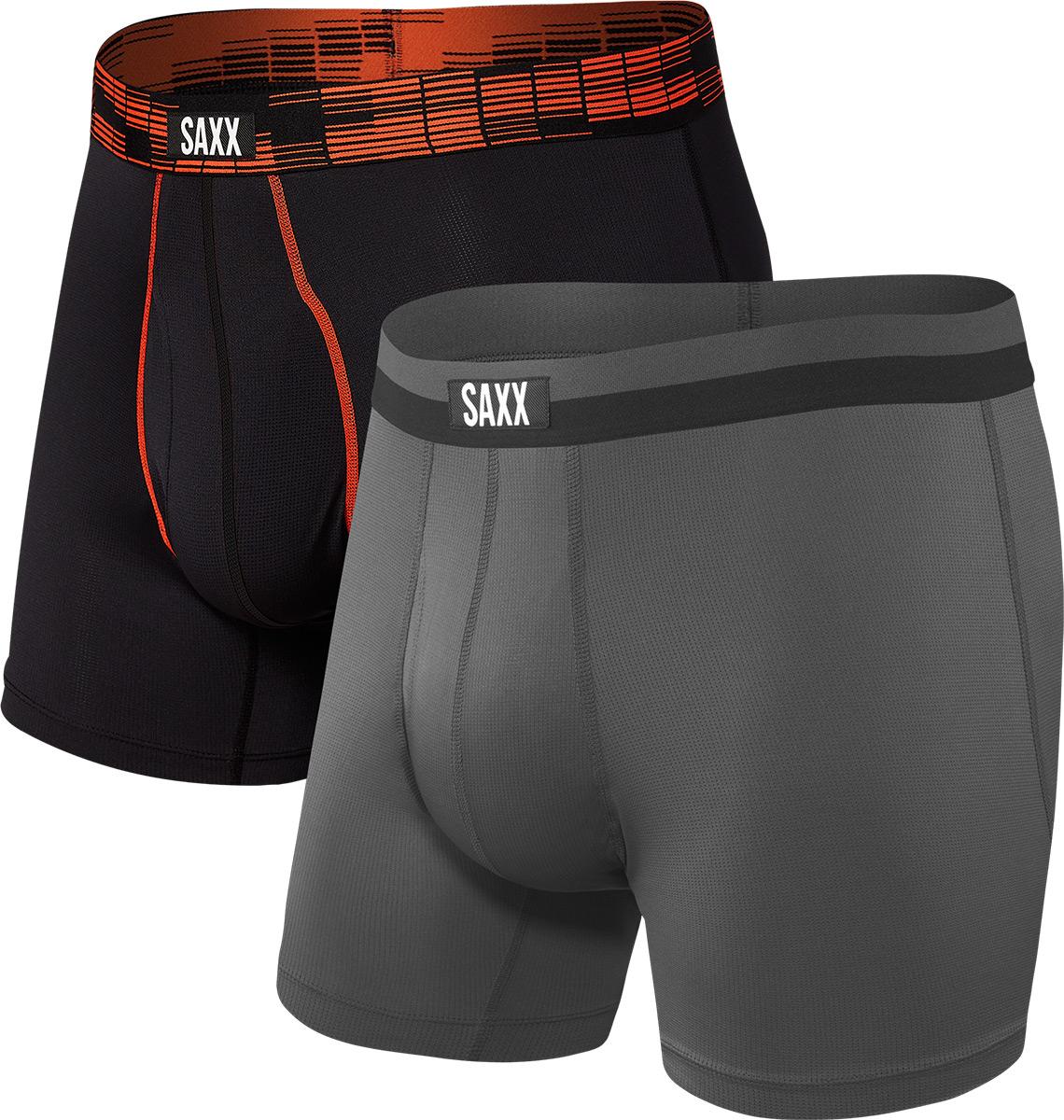 Saxx Sport Mesh Bb Fly 2pk - Black/graphite