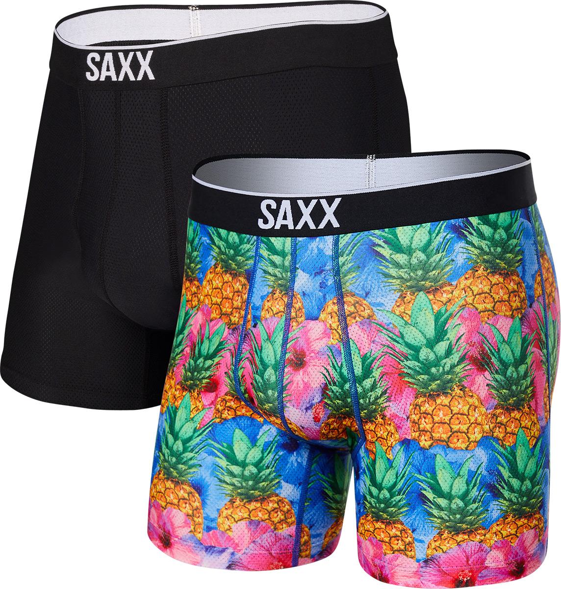 Saxx Volt Breathable Mesh Boxer 2pk - Mega Pineapple Strata/black