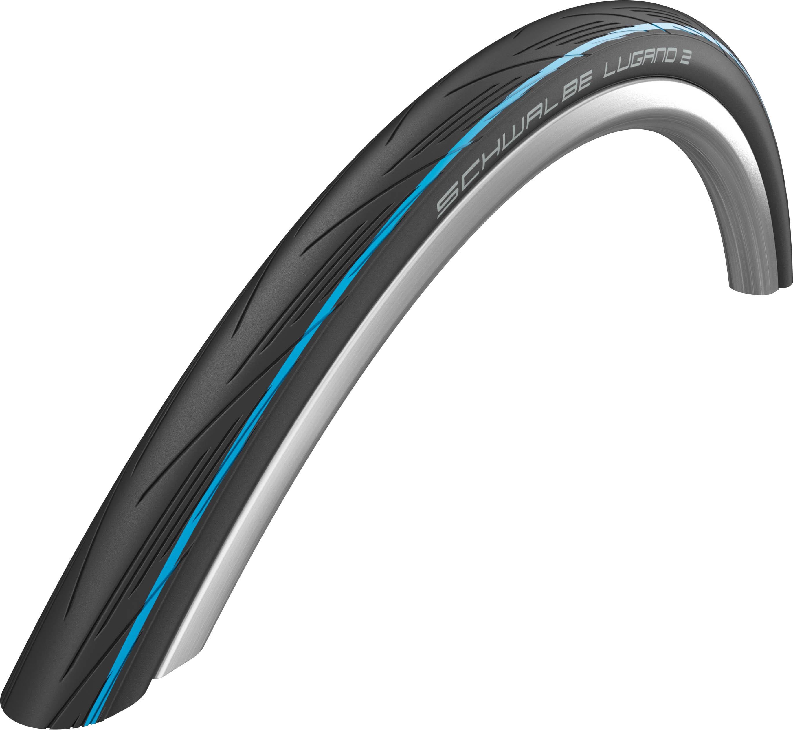 Schwalbe Lugano Ii K-guard Folding Tyre - Black/blue