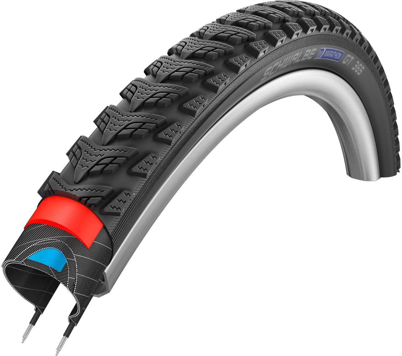 Schwalbe Marathon Gt 365 Peformance Tyre - Black/reflex