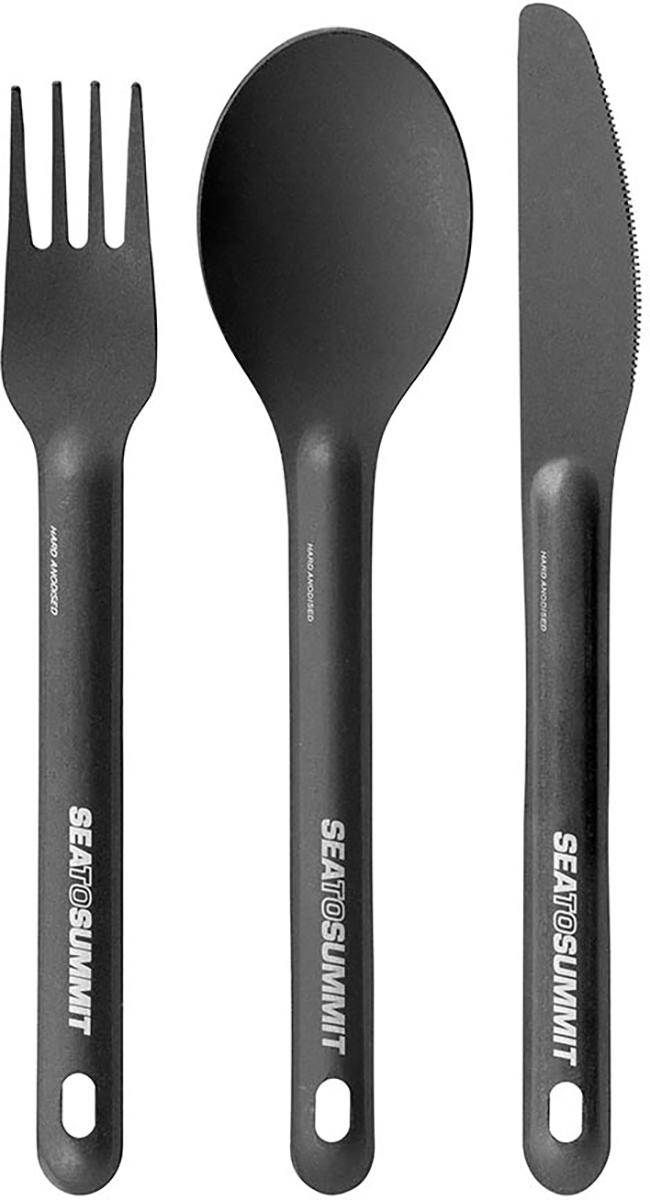 Sea To Summit Alphalight Cutlery Set 3pc (knife  Fork And Spoon) - Grey Anodised