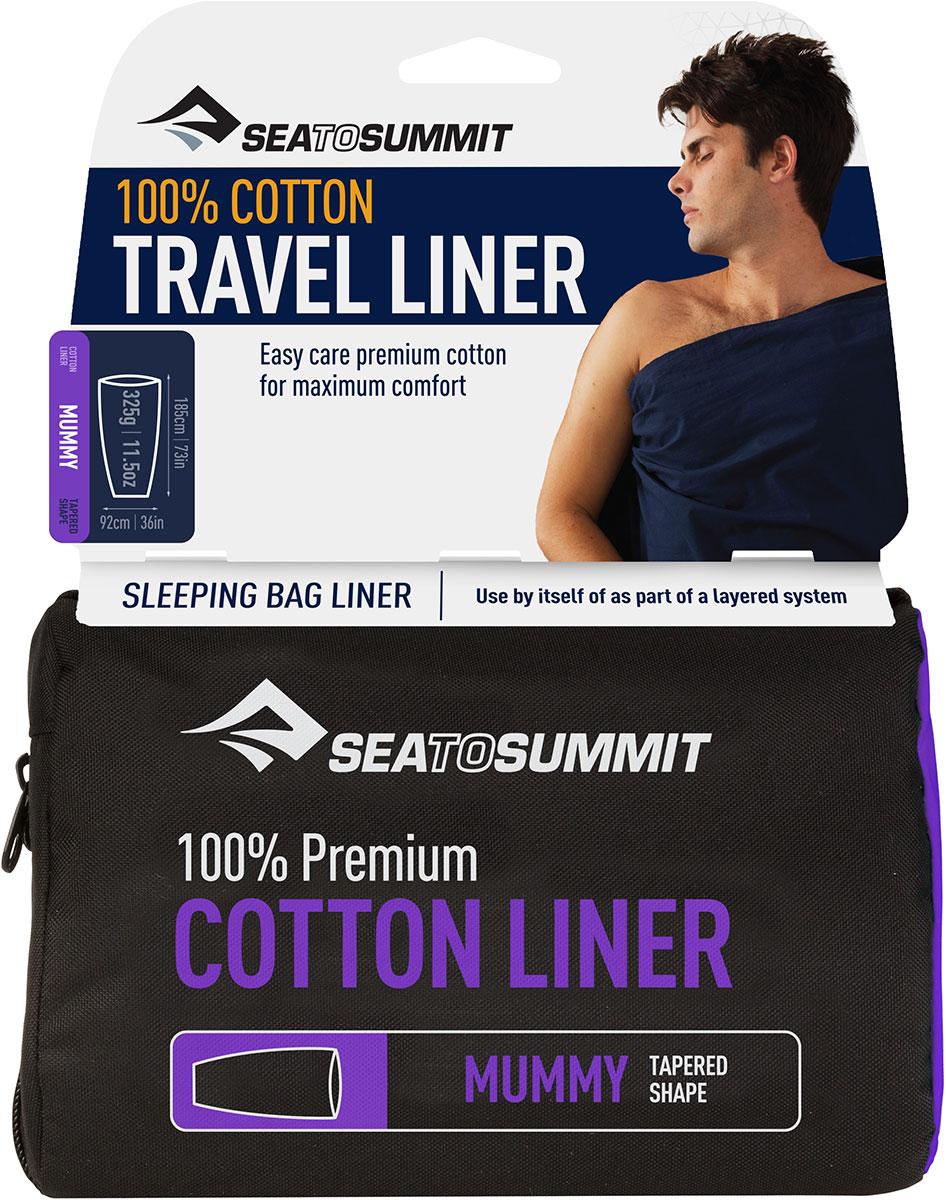 Sea To Summit Premium Cotton Sleeping Bag Liner - Navy