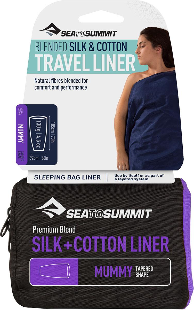 Sea To Summit Silk/cotton Sleeping Bag Liner - Navy