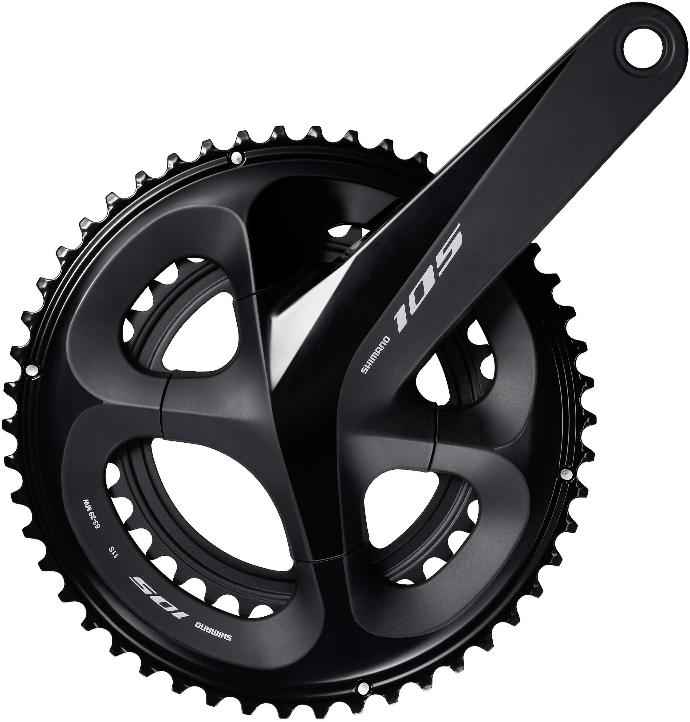Shimano 105 R7000 11 Speed Double Chainset - Black