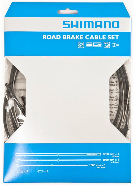 Shimano Road Brake Cable Set With Stainless Steel Cable - Black