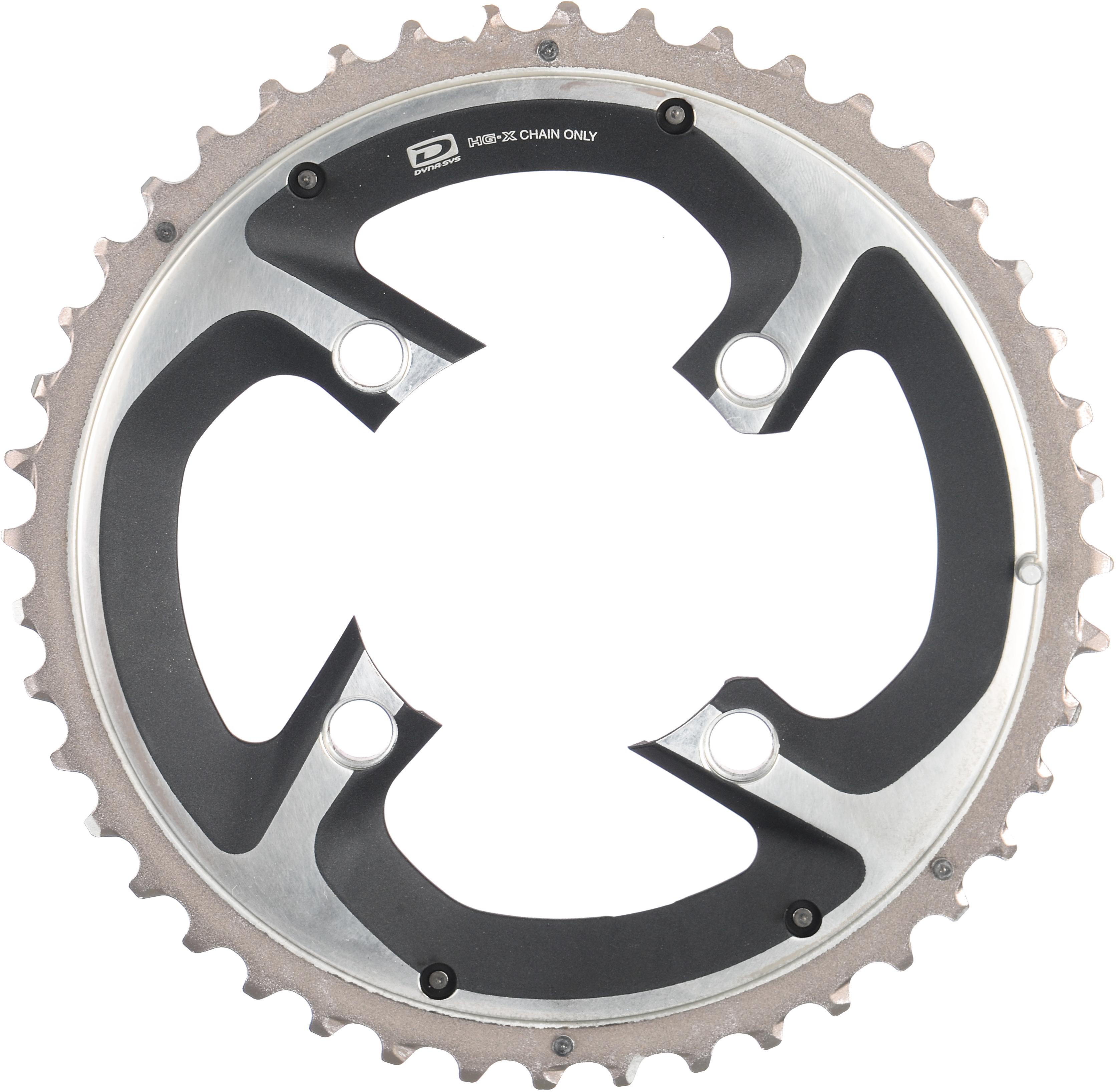 Shimano Xtr Fcm985 10 Speed Double Chainrings - Silver