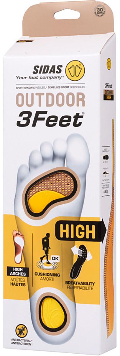 Sidas 3feet Outdoor Mid Hiking Insoles Yellow 2xl