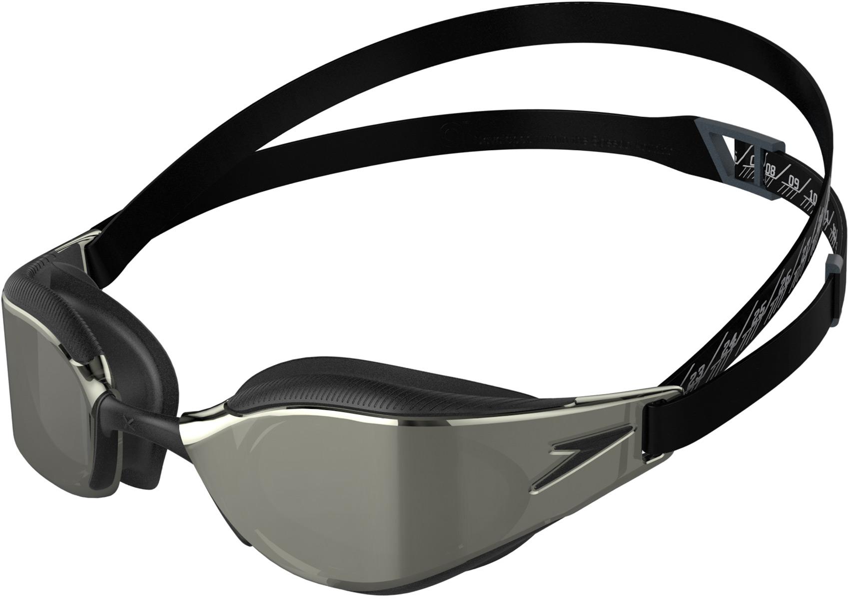 Speedo Fastskin Hyper Elite Mirror Goggles - Black/oxid Grey/chrome