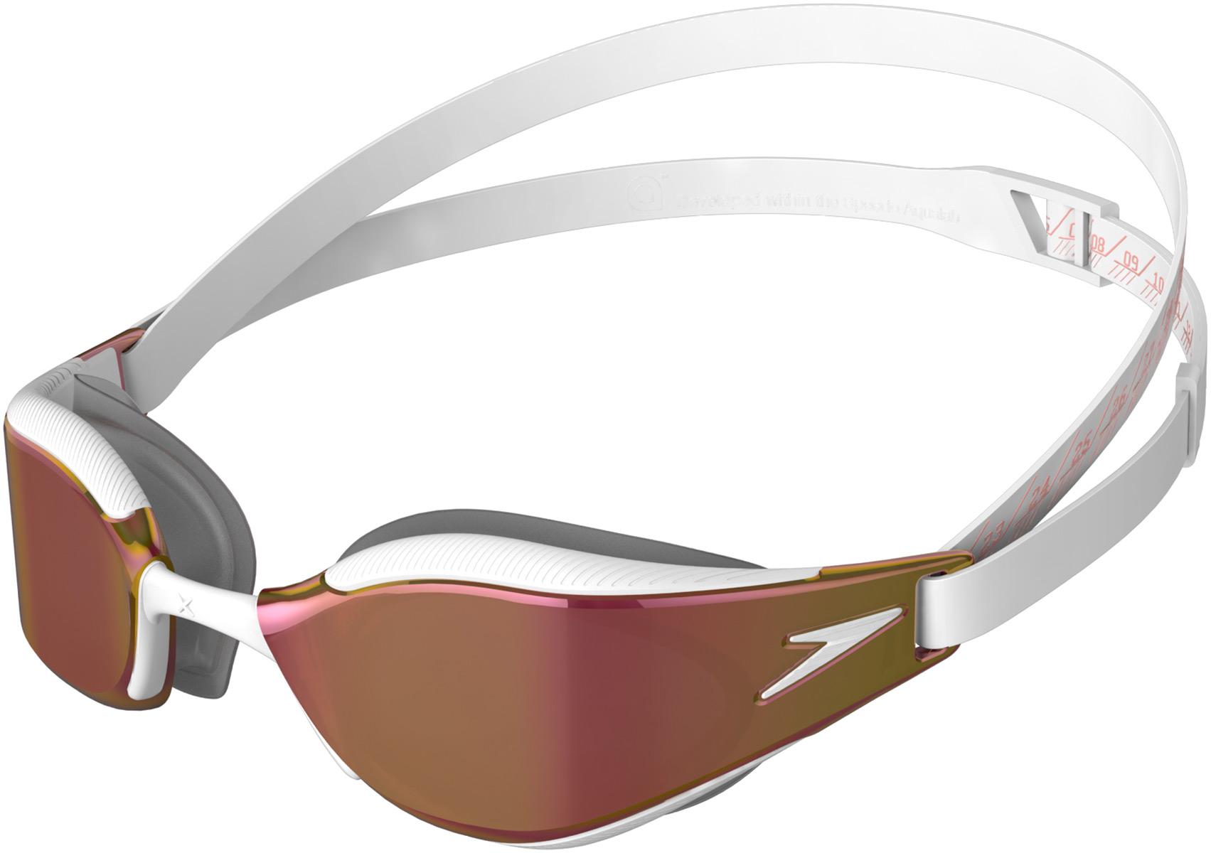 Speedo Fastskin Hyper Elite Mirror Goggles - White/oxid Grey/rose Gold