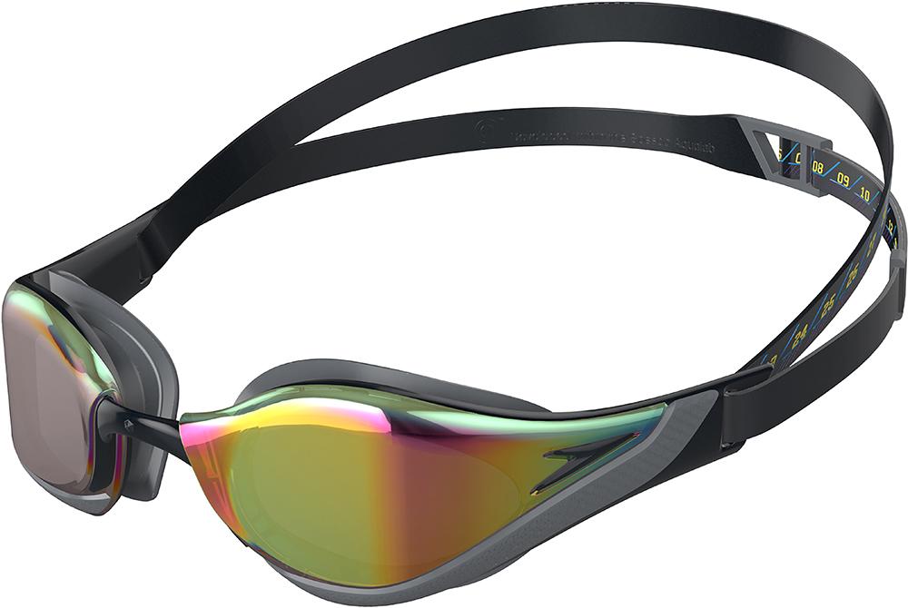 Speedo Fastskin Pure Focus Mirror Goggles - Black/cool Grey/ruby