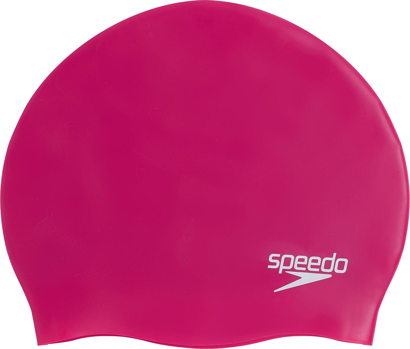 Speedo Plain Moulded Silicone Swimming Cap - Electric Pink