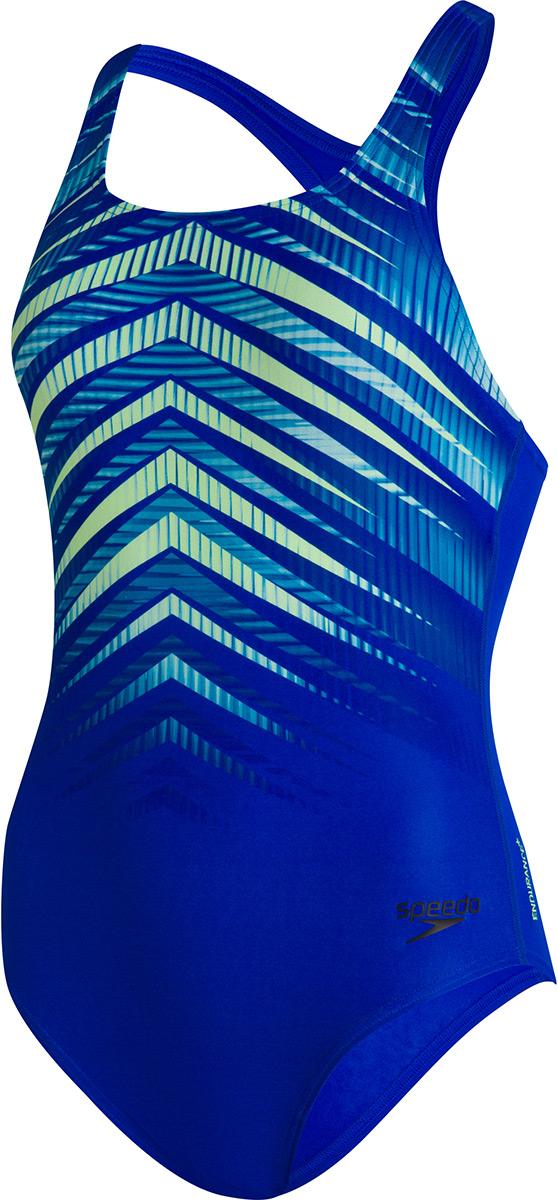 Speedo Womens Digital Placement Medalist Swimsuit - Blue Flame/light Adriatic