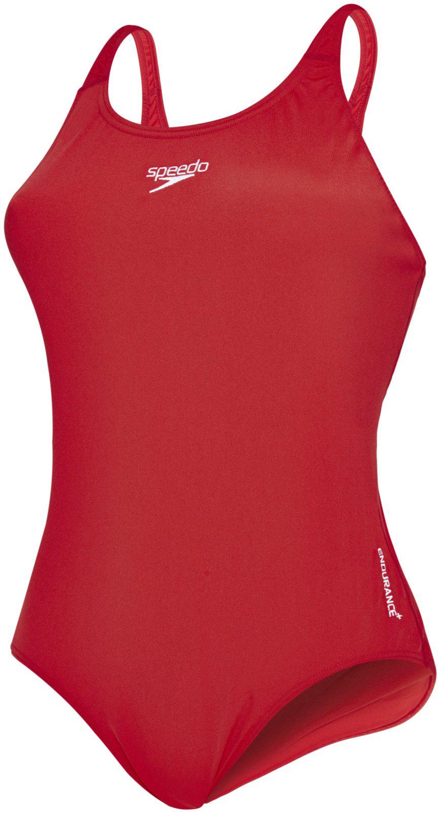 Speedo Womens Endurance Plus Medalist Swimsuit - Usa Red