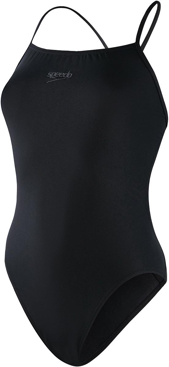 Speedo Womens Endurance+ Thinstrap 1pc Swimsuit - Black