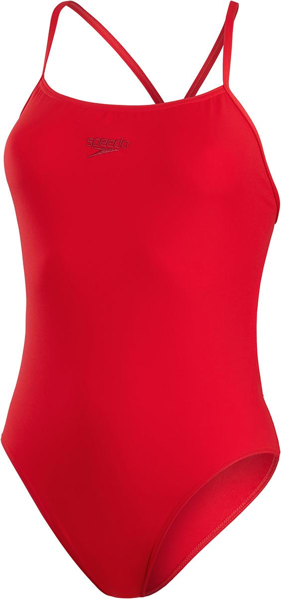 Speedo Womens Enduranceplus Thinstrap 1pc Swimsuit - Fed Red