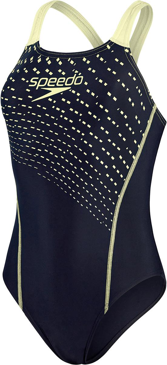 Speedo Womens Medley Logo Medalist Swimsuit - True Navy/spritz