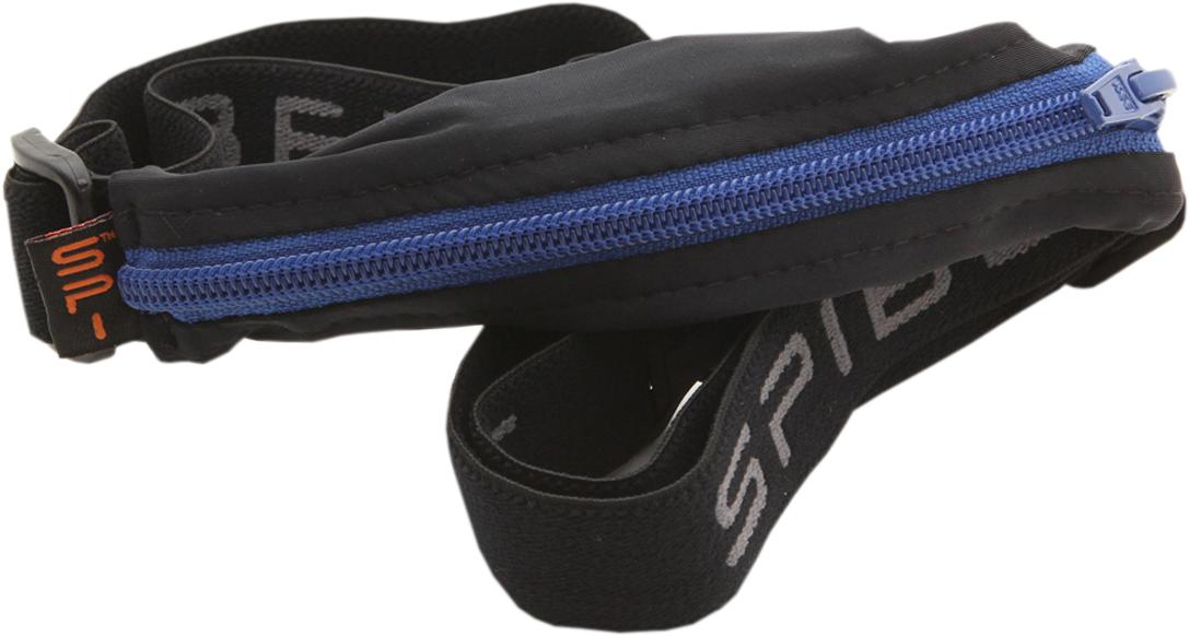 Spibelt Running Belt With Large 8.9 Inch Pocket - Black/blue Zip
