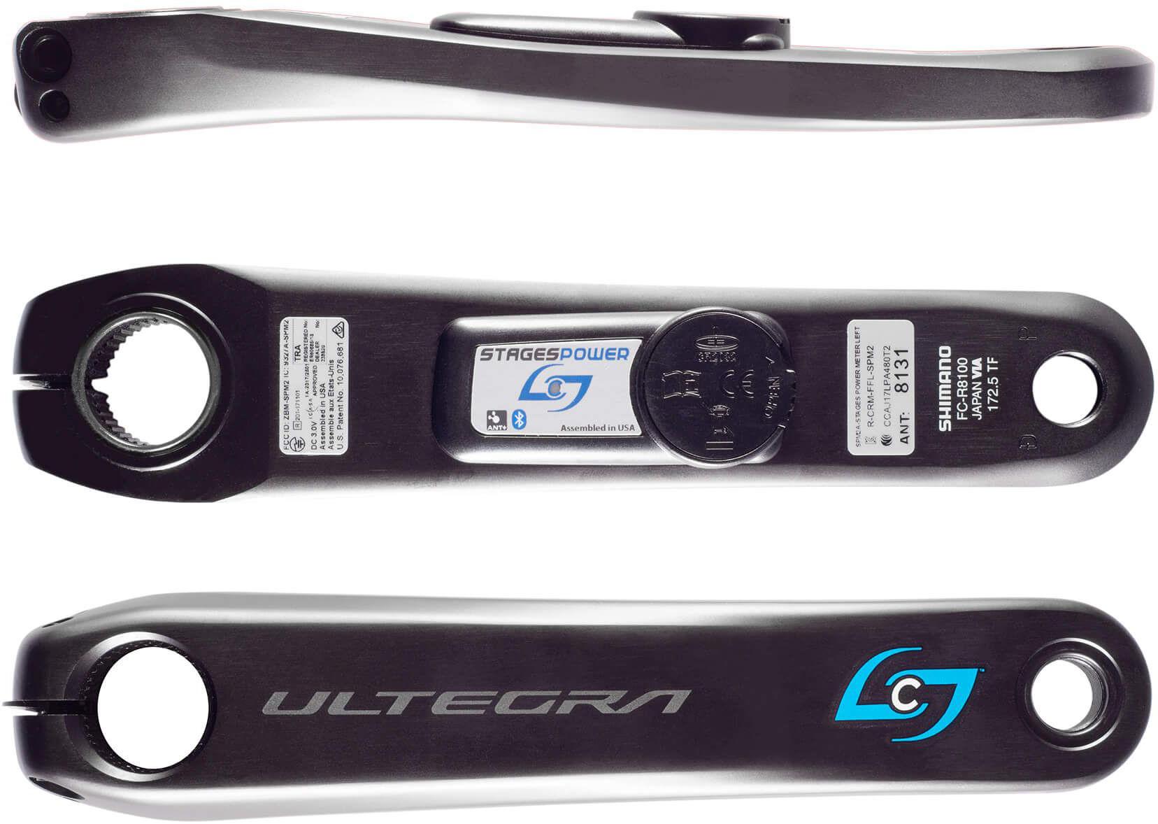 Stages Cycling Power Meter L Ultegra R8100 - Black