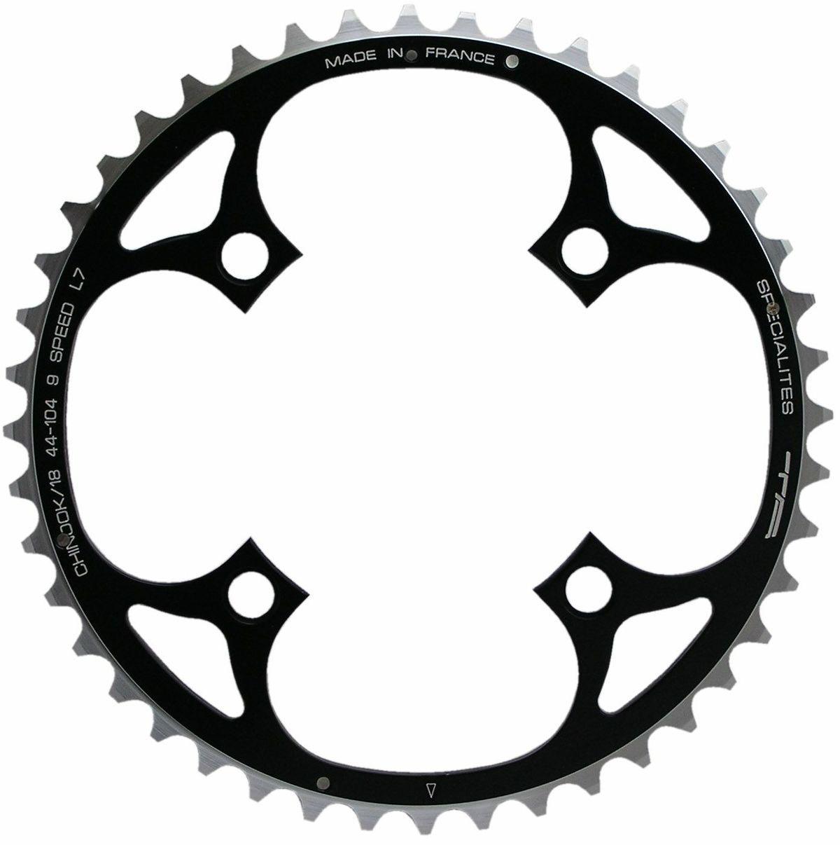 Ta 104 Pcd Chinook 4-arm Mtb Outer Chainring 42-46t - Black
