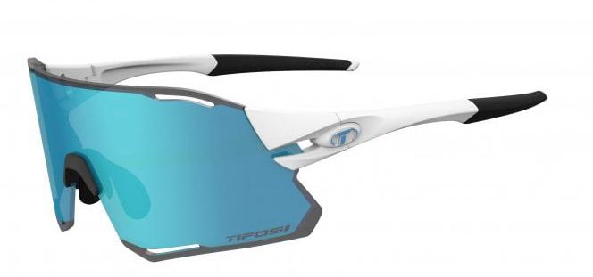 Tifosi Eyewear Rail Race Matte White Interchangeable Sunglasses L - Clarion Blue/clear