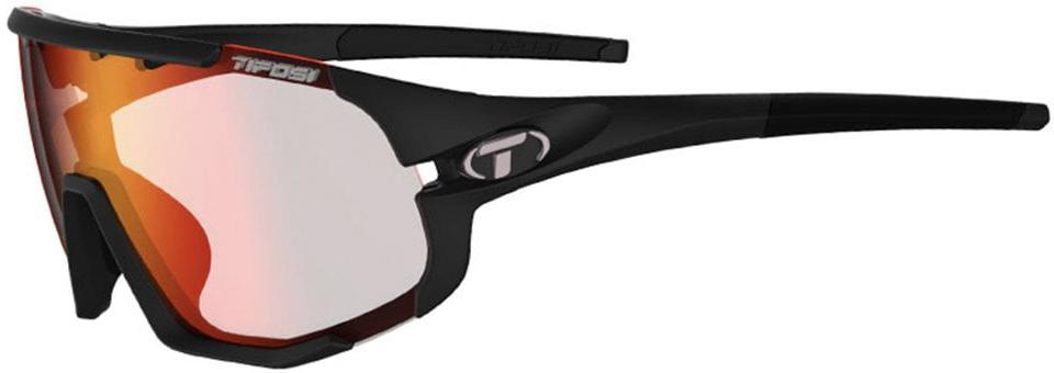 Tifosi Eyewear Sledge Matte Black Fototech Sunglasses - Clarion Red