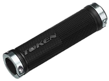 Token Tk986ga Double Lock On Handlebar Grips - Silver