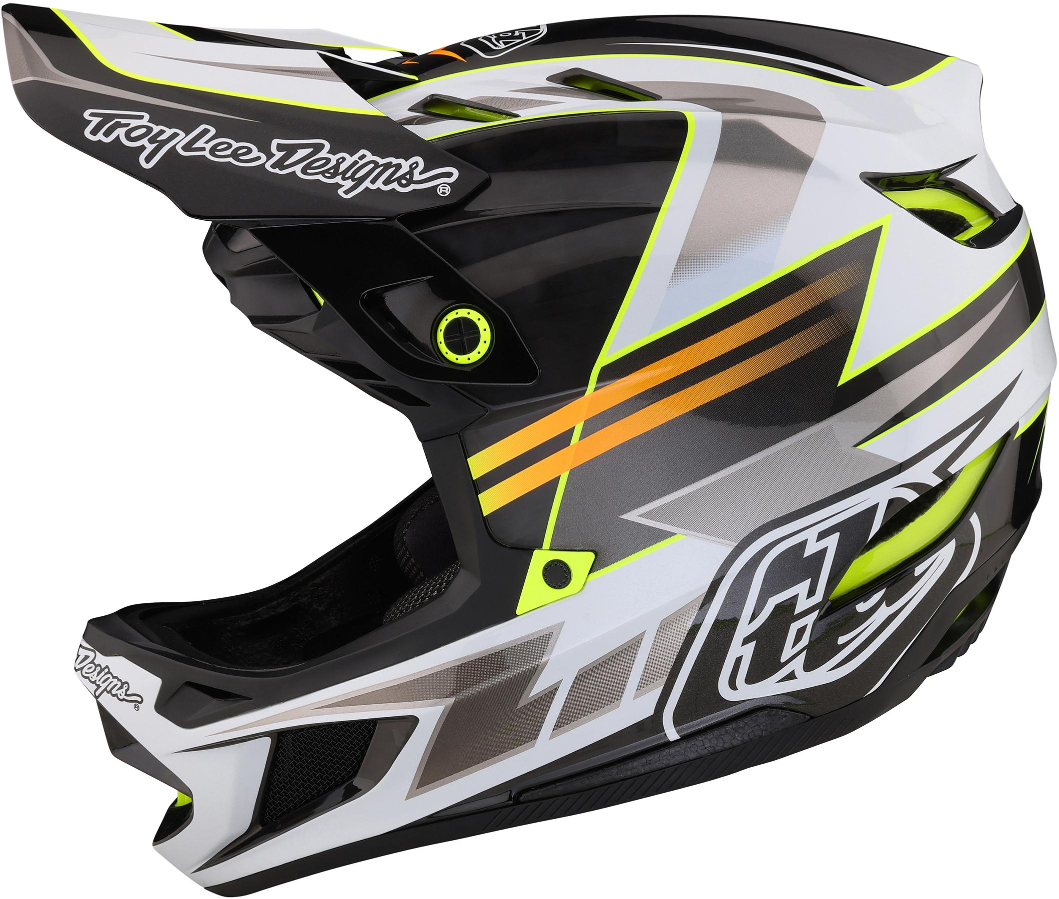 Troy Lee Designs D4 Carbon Stealth Helmet - Saber Grey Gloss