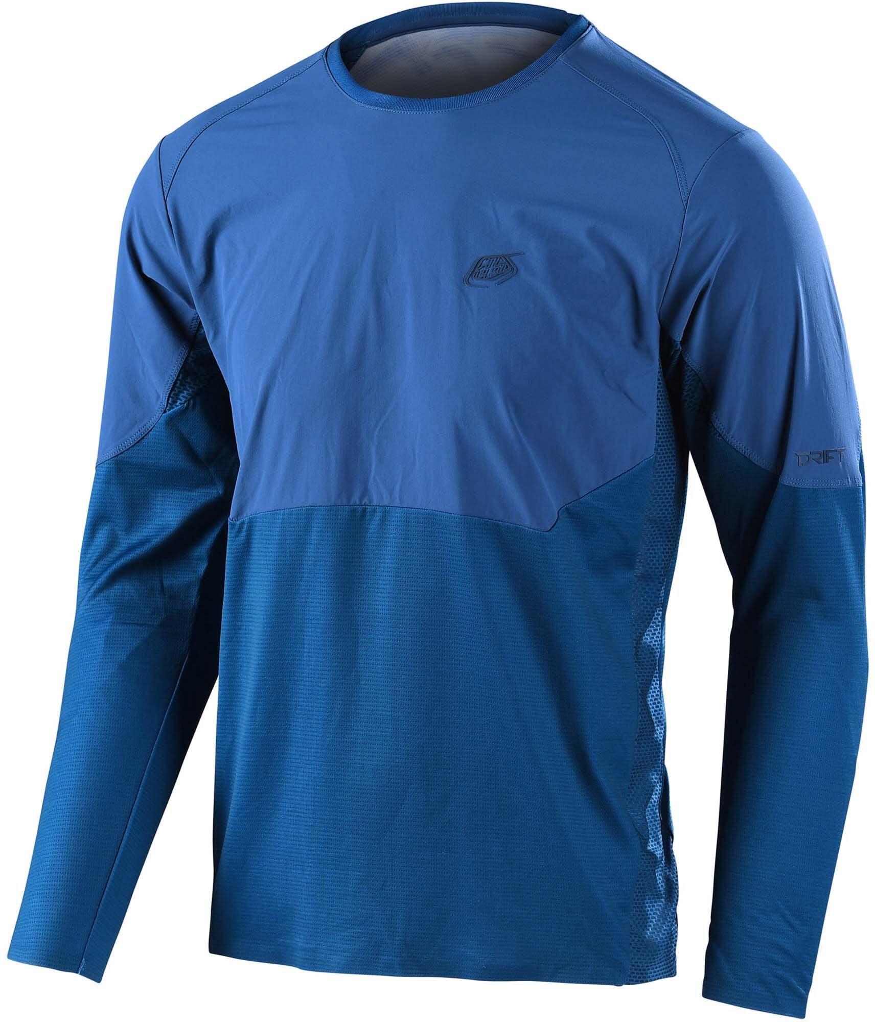 Troy Lee Designs Drift Long Sleeve Jersey - Solid Dark Slate Blue