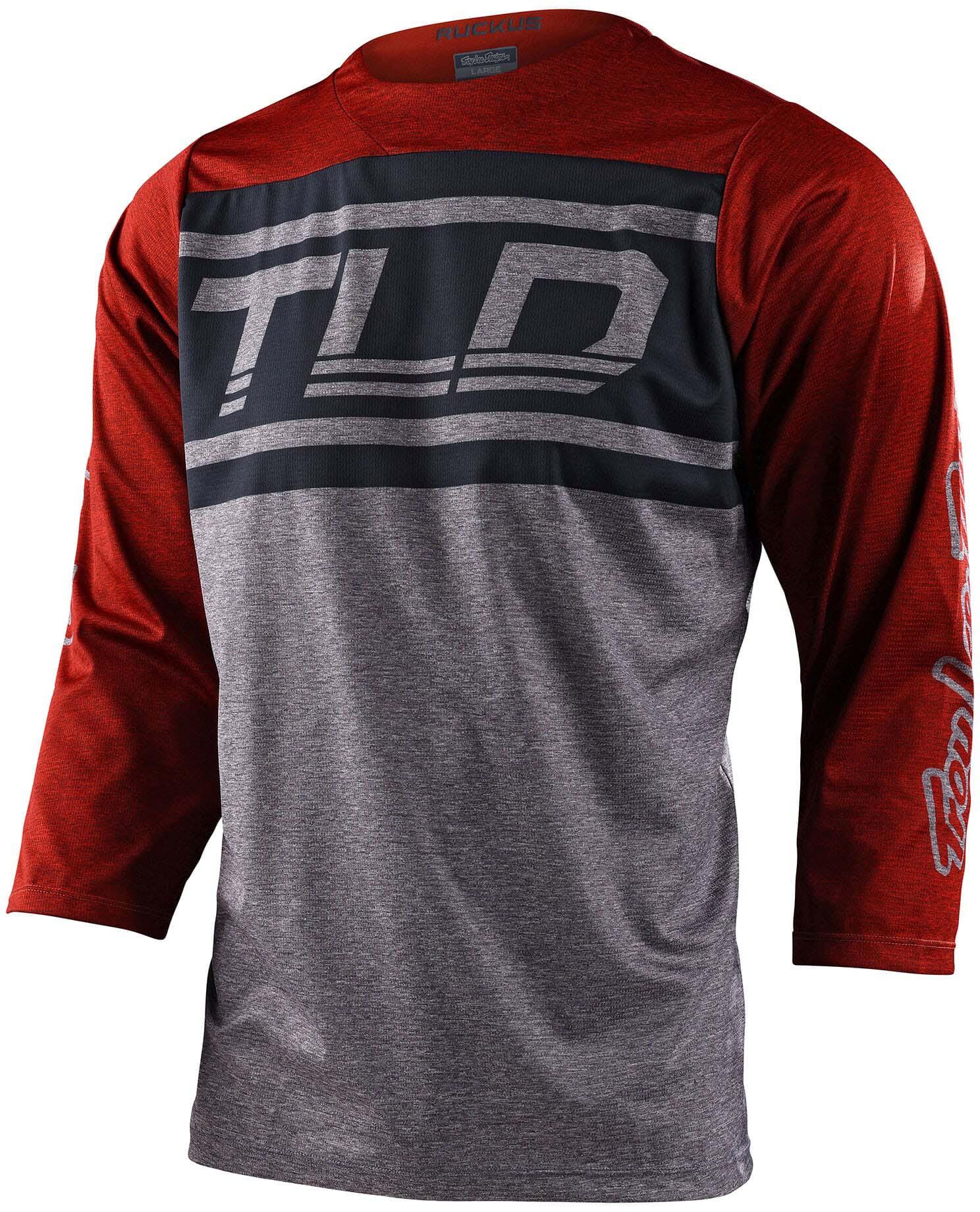 Troy Lee Designs Ruckus Jersey - Bars Red Clay/grey Heather
