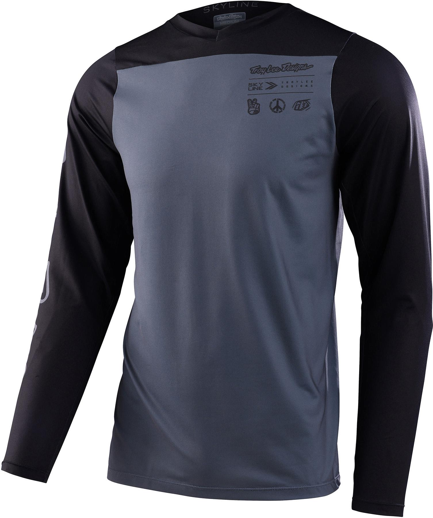 Troy Lee Designs Skyline Ls Mono Mtb Cycling Jersey - Charcoal