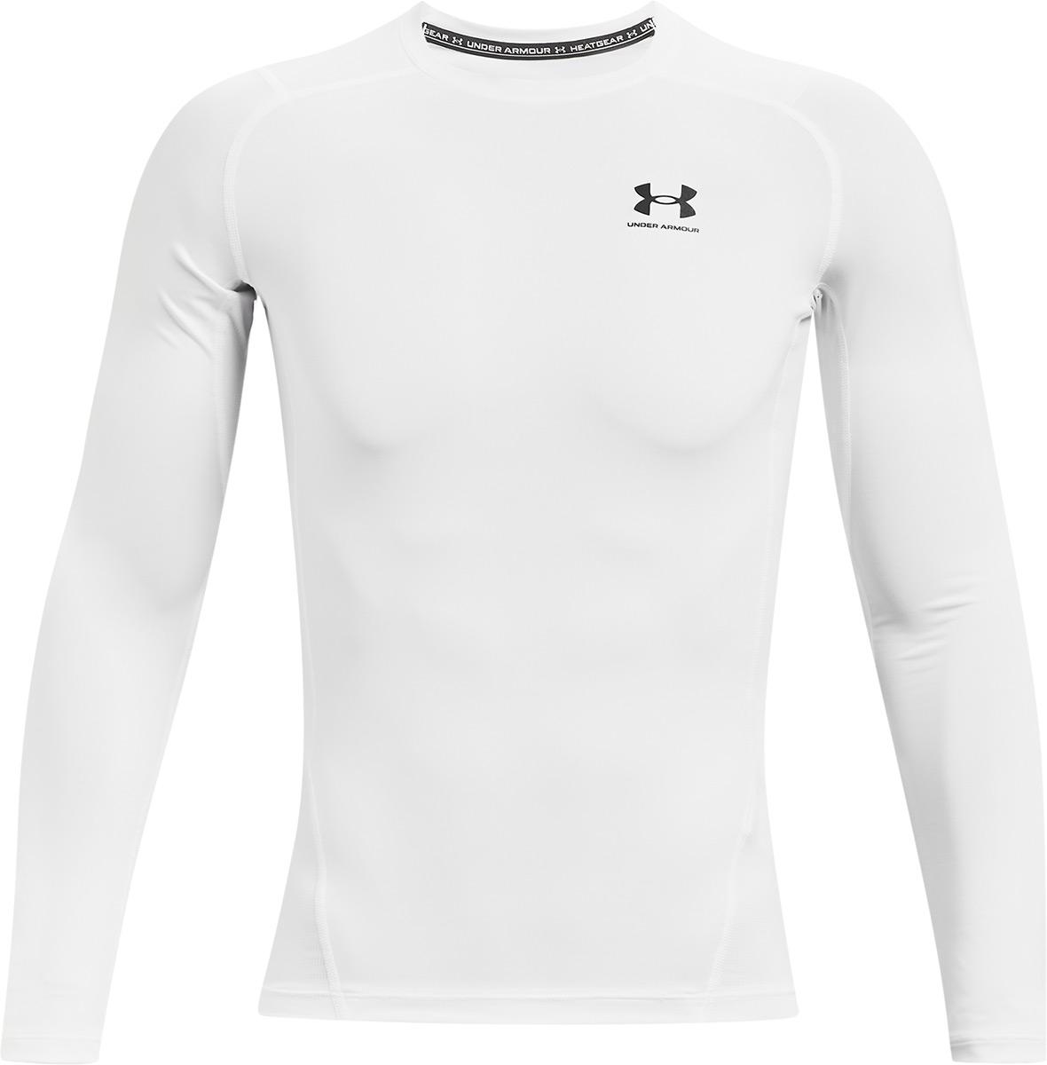 Under Armour Heatgear Armour Long Sleeve Compression Top - White/black