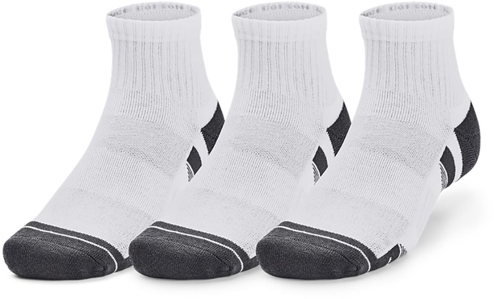 Under Armour Performance Cotton 3pack Qtr Socks - White / White / Pitch Gray
