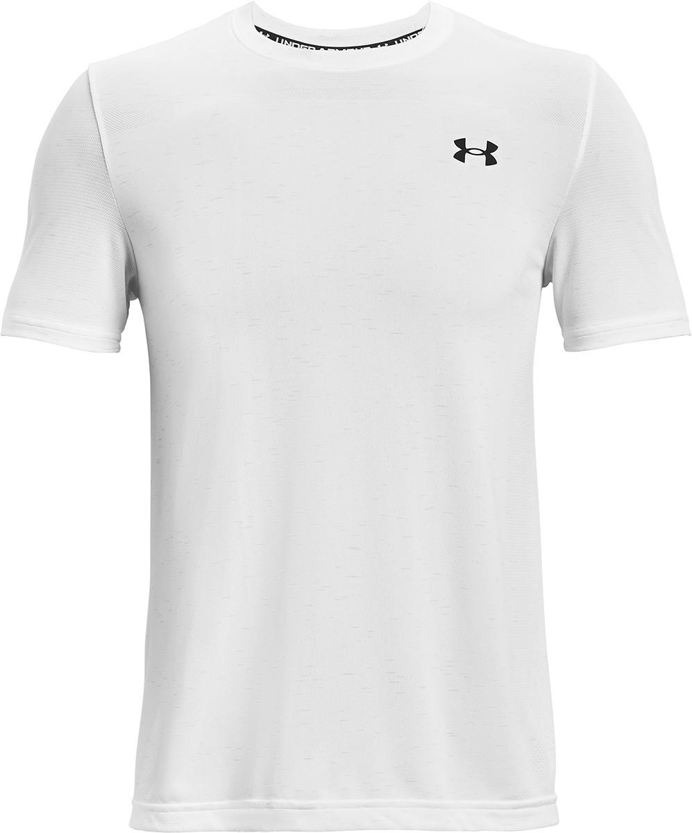 Under Armour Seamless Shorts Sleeve Running Top - White/black