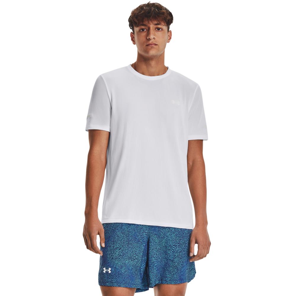 Under Armour Seamless Stride Short Sleeve Running Top - White/reflective