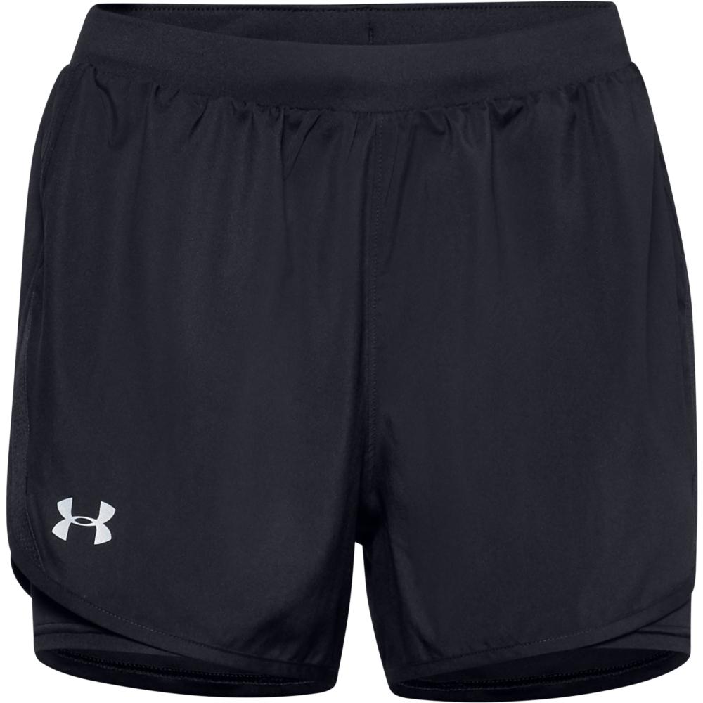 Under Armour Womens Fly By 2.0 2 In 1 Running Short - Black/black/reflective