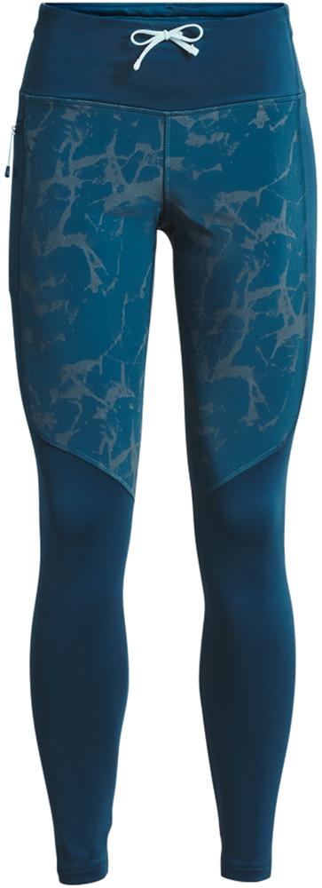 Under Armour Womens Outrun The Cold Tights - Petrol Blue/afterglow/reflective
