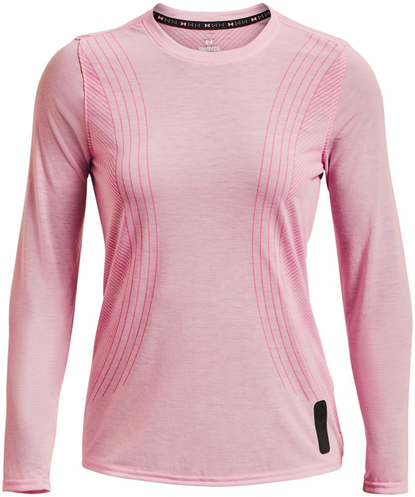 Under Armour Womens Run Anywhere Breeze Long Sleeve Top - Prime Pink/reflective