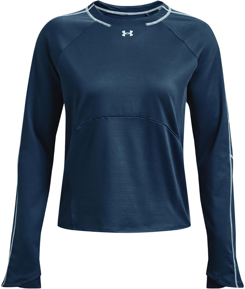 Under Armour Womens Train Cold Weather Crew Long Sleeve Top - Petrol Blue/fuse Teal