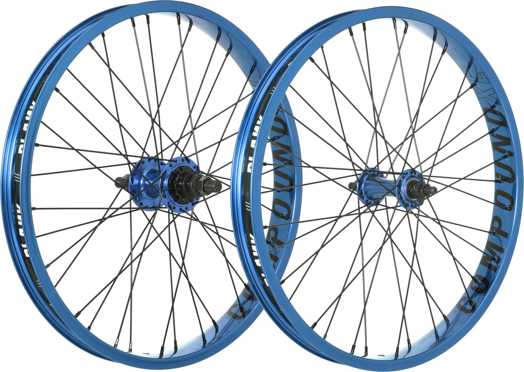 Blank Compound Xl Bmx Wheelset - Blue