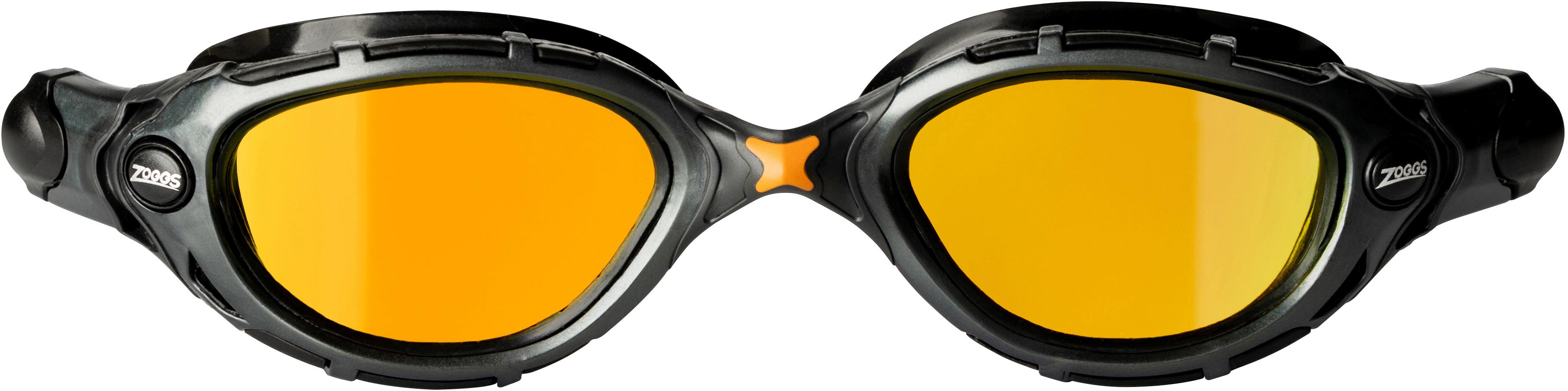 Zoggs Original Predator Flex Mirror Goggle - Black/charcoal/mirrored Orange