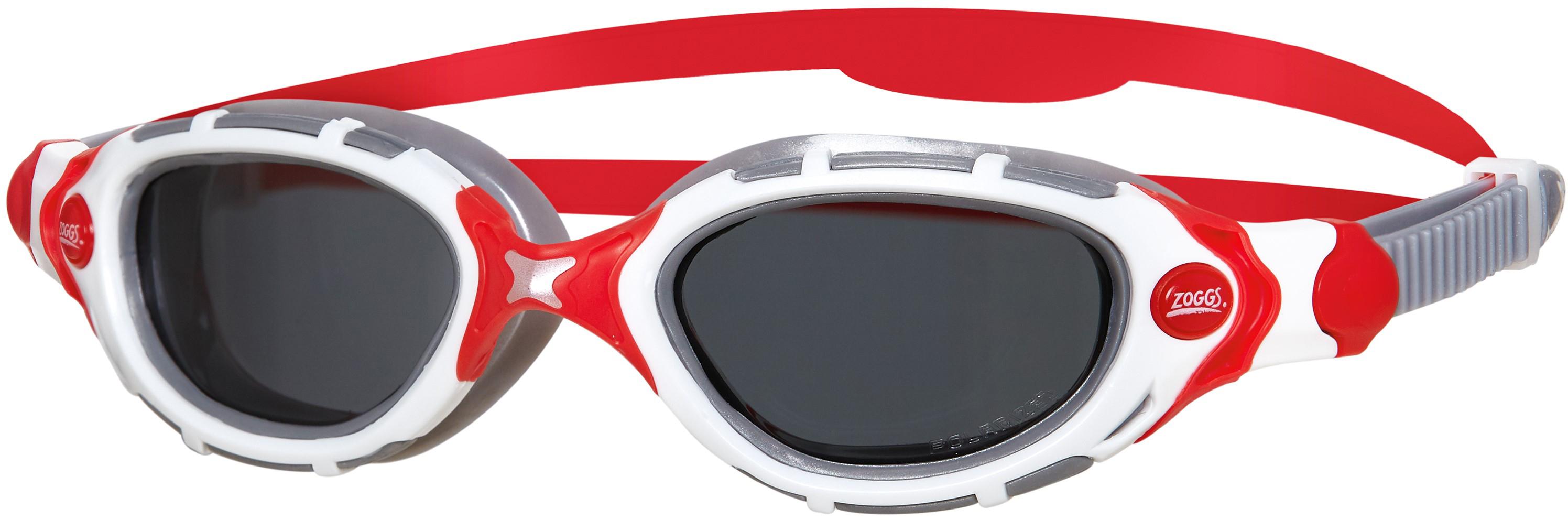 Zoggs Original Predator Flex Polarized Goggles Exclusive - White/grey/red