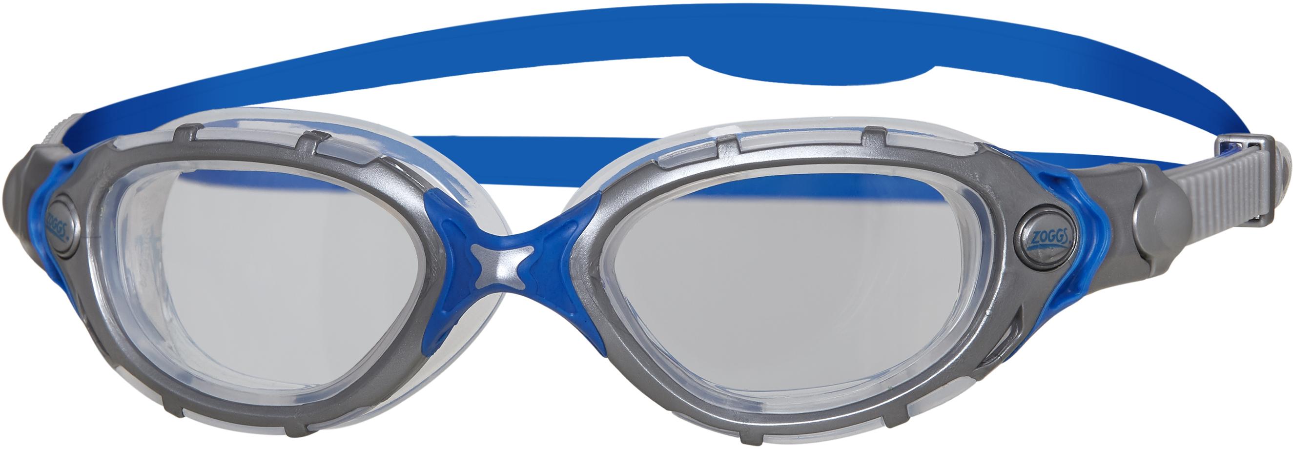 Zoggs Predator Flex 1.0 Clear Lens Goggles - Clear/silver/blue