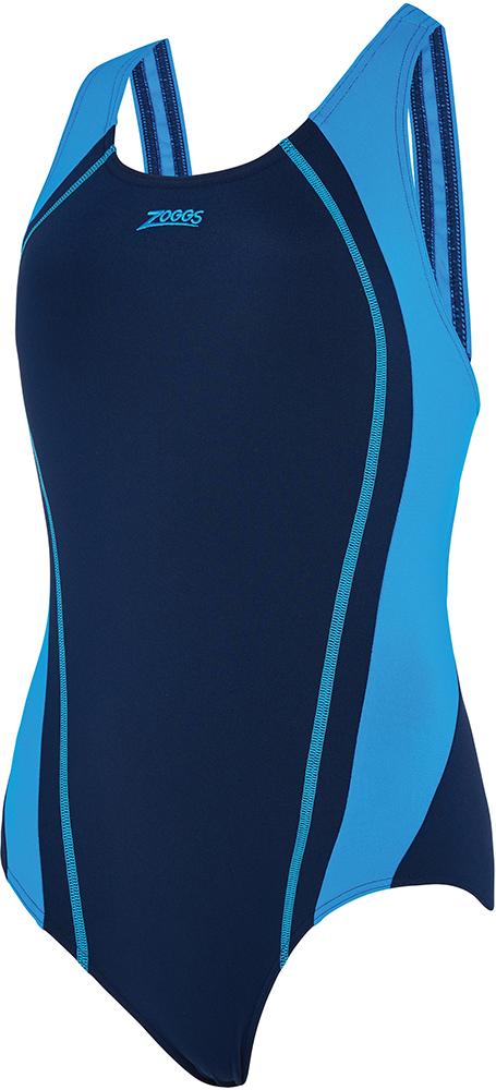 Zoggs Womens Eaton Flyback Swimsuit - Navy/light Blue