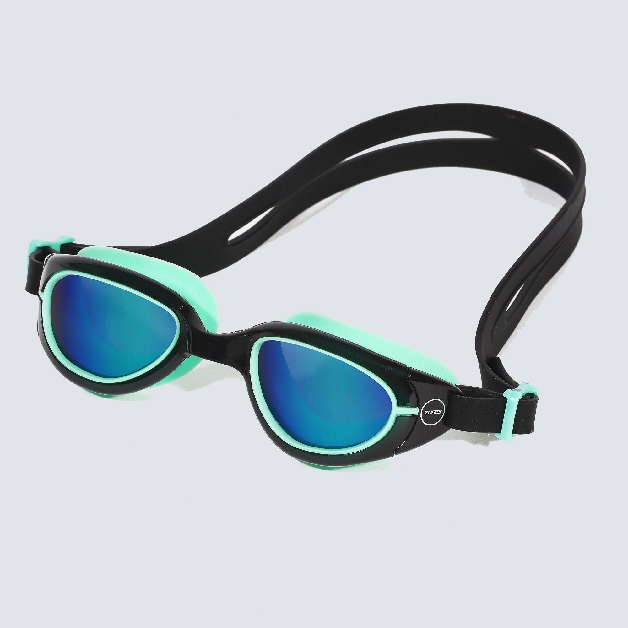 Zone3 Kids Aquahead Swimming Goggles - Black/green